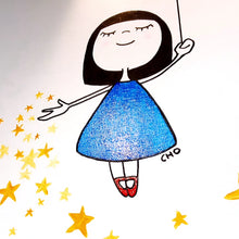 Load image into Gallery viewer, sunrise | flying girl | 16x20