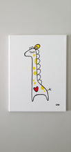 Load image into Gallery viewer, heart giraffe 12x16