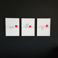 Load image into Gallery viewer, Loves series | mew mew, bun bun & bear bear Love | 12x16