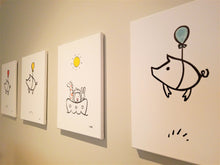 Charger l'image dans la galerie, GRAND cochon volant 12x16