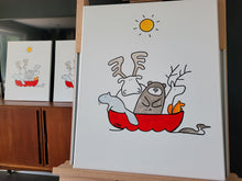 Load image into Gallery viewer, Canadian ark | red canoe | 16x20