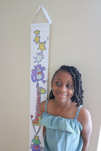 Load image into Gallery viewer, animal friends canvas growth chart