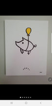 Load image into Gallery viewer, BIG flying piggie 12x16
