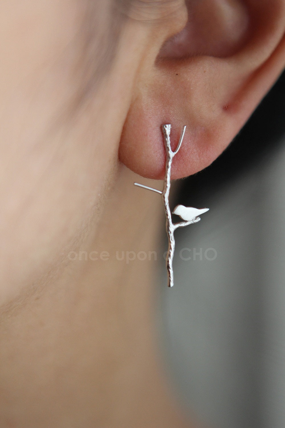 Love birdie twig earrings