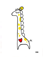 Load image into Gallery viewer, heart giraffe 12x16
