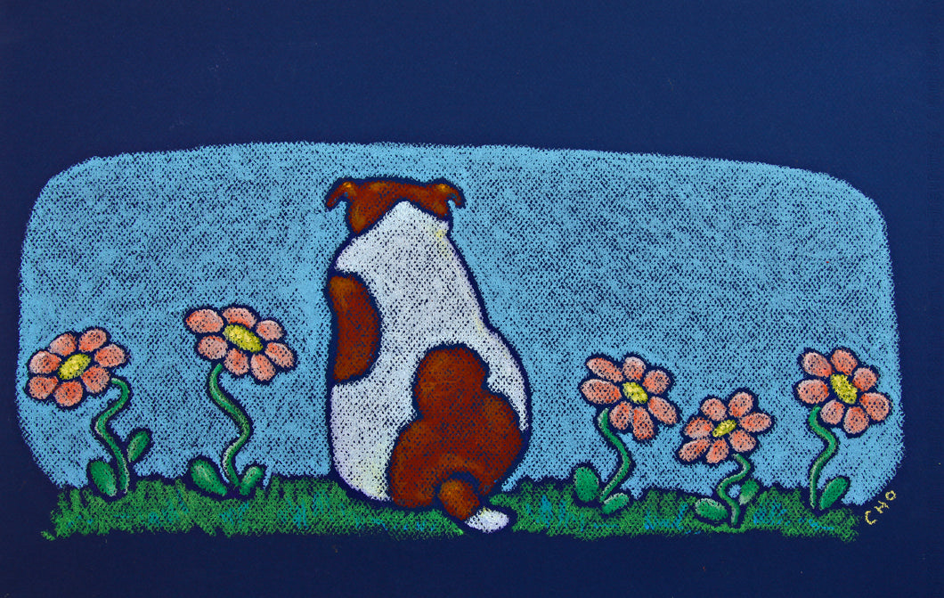 the bum | dog puppy dogo | canvas print | framed 4x6 print