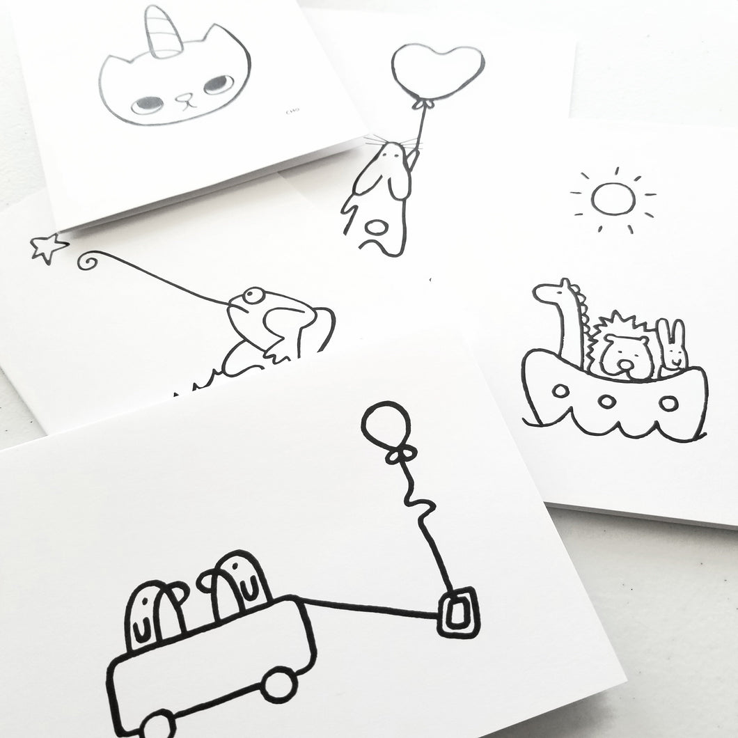 colour your own 5 pack | Greeting Cards