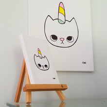 Charger l&#39;image dans la galerie, unicat | chat chaton licorne | 12x16
