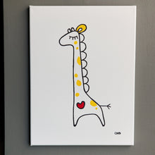 Load image into Gallery viewer, heart giraffe 12x16
