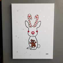 Load image into Gallery viewer, candylope | bunny rabbit jackalope | 12x16
