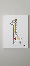 Charger l&#39;image dans la galerie, coeur girafe 12x16
