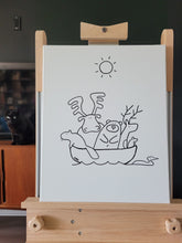 Load image into Gallery viewer, Canadian ark | red canoe | 16x20
