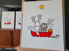 Load image into Gallery viewer, Canadian ark | red canoe | 16x20

