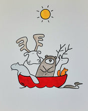 Load image into Gallery viewer, Canadian ark | red canoe | 16x20
