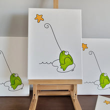Load image into Gallery viewer, wishing on a star | frog toad | 12x16
