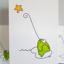 Load image into Gallery viewer, wishing on a star | frog toad | 12x16
