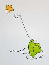 Load image into Gallery viewer, wishing on a star | frog toad | 12x16
