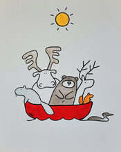 Load image into Gallery viewer, Canadian ark | red canoe | 16x20
