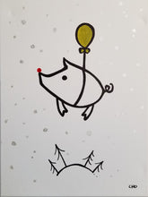 Load image into Gallery viewer, mini Christmas piggie | flying pig balloon | when pigs fly
