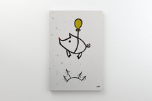 Load image into Gallery viewer, Christmas piggie | flying pig, Rudolph | 12x16
