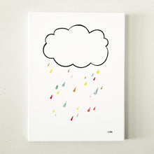 Load image into Gallery viewer, rainbow drops | rain cloud | 12x16
