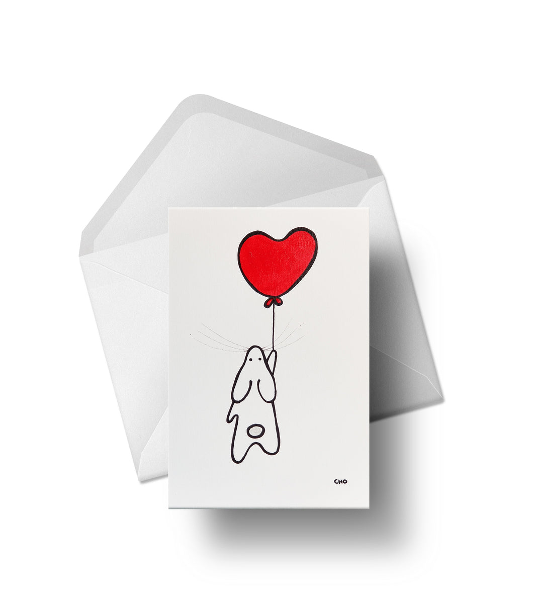 Love bunny | Greeting Cards hand coloured