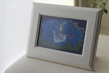 Load image into Gallery viewer, catching dreams | flying horse &amp; bunny | canvas print | framed 4x6 print
