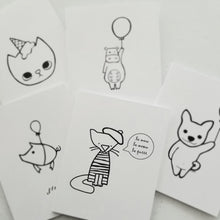 Load image into Gallery viewer, colour your own 5 pack | Greeting Cards

