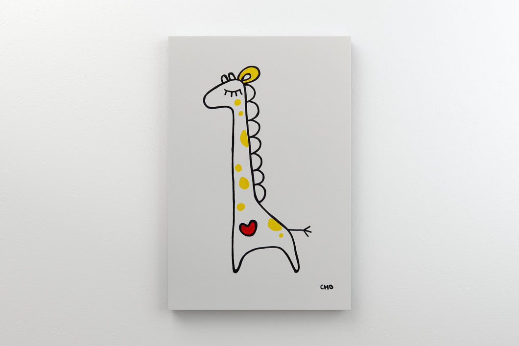 heart giraffe 12x16