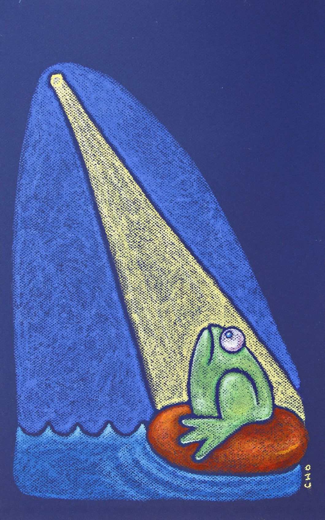 Hope | Thomas the frog | oil pastel illustration