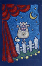 Charger l&#39;image dans la galerie, chat qui chante | chaton minou | impression sur toile | impression encadrée 4x6
