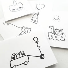 Load image into Gallery viewer, colour your own 5 pack | Greeting Cards
