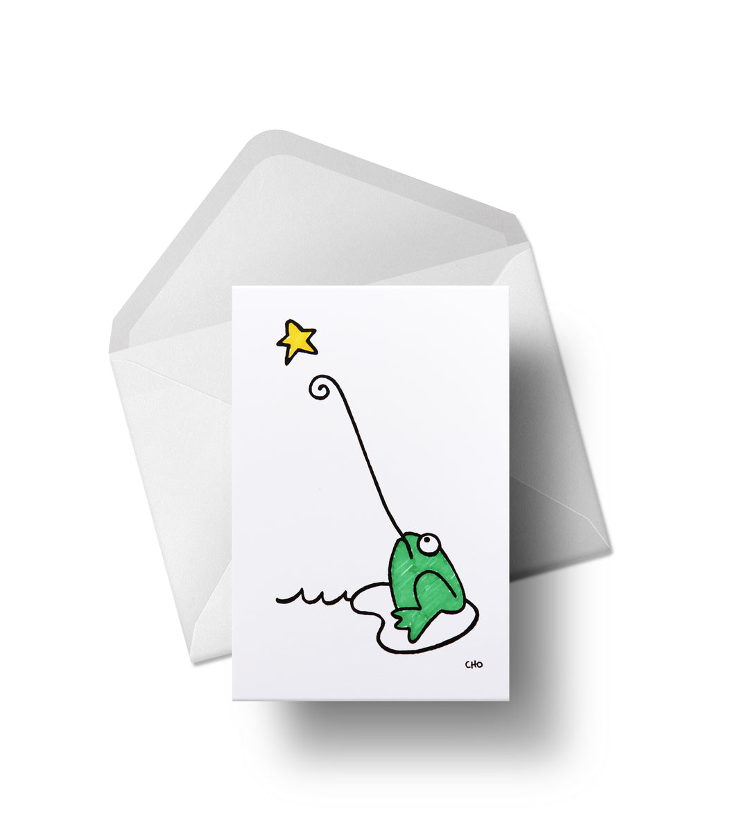 wishing on a star | Greeting Cards hand coloured
